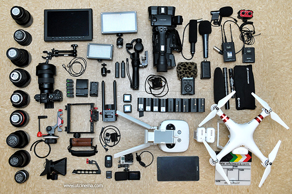 videographer equipment list: drone, sony a7sII, lenses, lights, steadicam, new york
